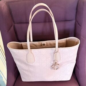 Dior coated canvas cannage panarea shopping tote rosato Light Pink Tote Bag